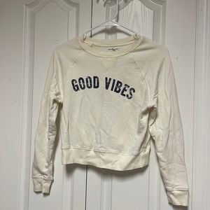 Grayson Threads Ivory fleece pullover Sweater size XS